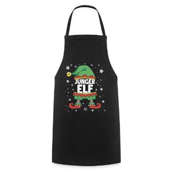Junger Elf - Kochschürze - Schwarz - Vorne - AI Model Male 185 dark (185cm)