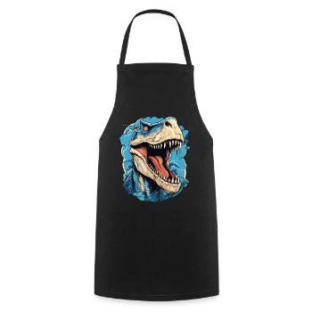 T-Rex Dinosaur Dino Tyrannosaurus Rex Vintage - Cooking Apron - black - Front - AI Model Male 185 dark (185cm)