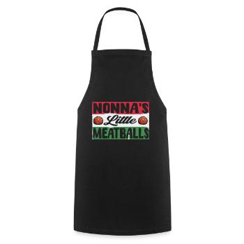 Nonna's Little Meatballs - Cooking Apron - black - Front - AI Model Male 185 dark (185cm)