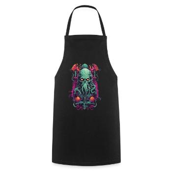 Gothique Cthulhu démon Halloween monstre Design - Tablier de cuisine - noir - Devant - AI Model Male 185 dark (185cm)
