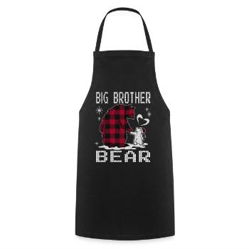 Big Brother Bear - Kochschürze - Schwarz - Vorne - AI Model Male 185 dark (185cm)