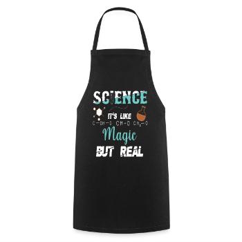 WISSENSCHAFT IST WIE MAGIE, ABER EIN ECHTER GEEK-W - Kochschürze - Schwarz - Vorne - AI Model Male 185 dark (185cm)