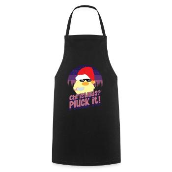 Plumer Noël - Ente mit Messer Duck with Knife - Tablier de cuisine - noir - Devant - AI Model Male 185 dark (185cm)