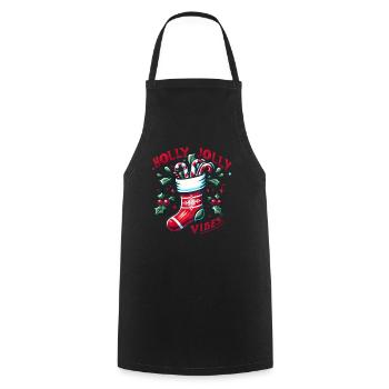 Jolly Vibes Xmas Family Holidays Funny Christmas - Cooking Apron - black - Front - AI Model Male 185 dark (185cm)
