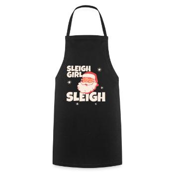 Sleigh Girl Sleigh Funny Ugly Christmas für Frauen - Kochschürze - Schwarz - Vorne - AI Model Male 185 dark (185cm)