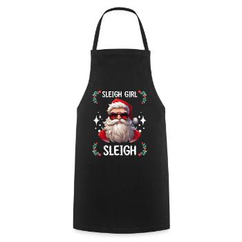 Sleigh Girl Sleigh Funny Ugly Christmas für Frauen - Kochschürze - Schwarz - Vorne - AI Model Male 185 dark (185cm)