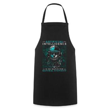 Intelligence artificielle Stupidité naturelle - Tablier de cuisine - noir - Devant - AI Model Male 185 dark (185cm)