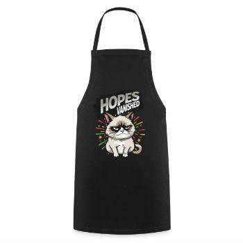 Hopes vanished - Angry Cat Happy New Year Pajamas - Kochschürze - Schwarz - Vorne - AI Model Male 185 dark (185cm)