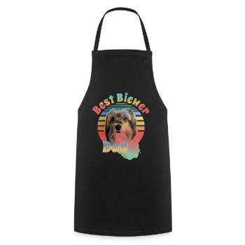 Biewer Terrier, best dog dad - Cooking Apron - black - Front - AI Model Male 185 dark (185cm)