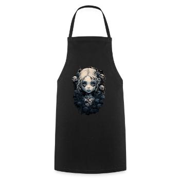 Fille Gothique Halloween Fantaisie Sombre - Tablier de cuisine - noir - Devant - AI Model Male 185 dark (185cm)
