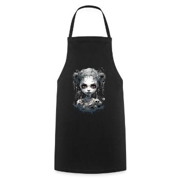 Fille Gothique Halloween Fantaisie Sombre - Tablier de cuisine - noir - Devant - AI Model Male 185 dark (185cm)