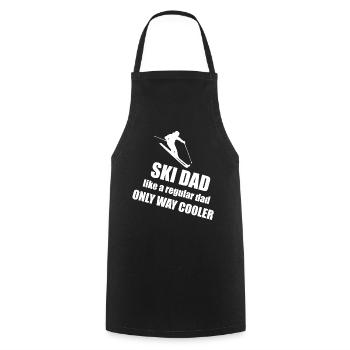 Ski Dad Skifahren Skisport Papa Vater Spruch - Kochschürze - Schwarz - Vorne - AI Model Male 185 dark (185cm)