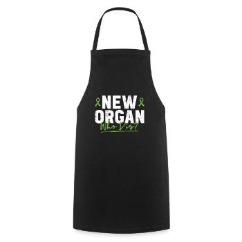 Organ Donor Organ Transplant Organ Donation - Cooking Apron - black - Front - AI Model Male 185 dark (185cm)