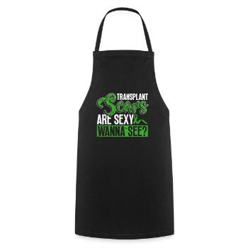 Organ Donor Organ Transplant Organ Donation - Cooking Apron - black - Front - AI Model Male 185 dark (185cm)