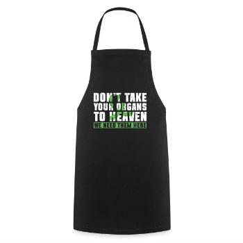 Organ Donor Organ Transplant Organ Donation - Cooking Apron - black - Front - AI Model Male 185 dark (185cm)