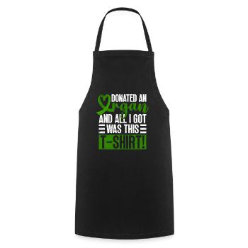 Organ Donor Organ Transplant Organ Donation - Cooking Apron - black - Front - AI Model Male 185 dark (185cm)