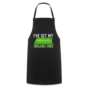 Organ Donor Organ Transplant Organ Donation - Cooking Apron - black - Front - AI Model Male 185 dark (185cm)