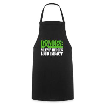 Don d’organes Greffe d’organes Don d’organes - Tablier de cuisine - noir - Devant - AI Model Male 185 dark (185cm)