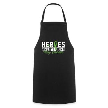 Organ Donor Organ Transplant Organ Donation - Cooking Apron - black - Front - AI Model Male 185 dark (185cm)
