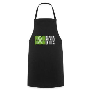 Organ Donor Organ Transplant Organ Donation - Cooking Apron - black - Front - AI Model Male 185 dark (185cm)