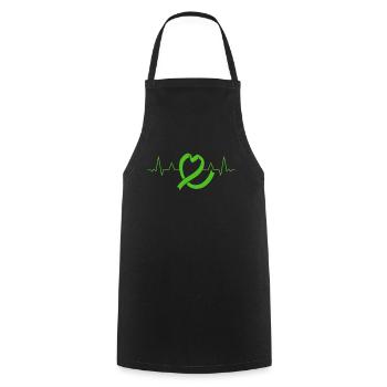 Organ Donor Organ Transplant Organ Donation - Cooking Apron - black - Front - AI Model Male 185 dark (185cm)
