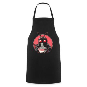 Nouilles Ramen Mothman - Tablier de cuisine - noir - Devant - AI Model Male 185 dark (185cm)