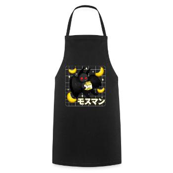 Mothman Bananen Milchshake - Kochschürze - Schwarz - Vorne - AI Model Male 185 dark (185cm)