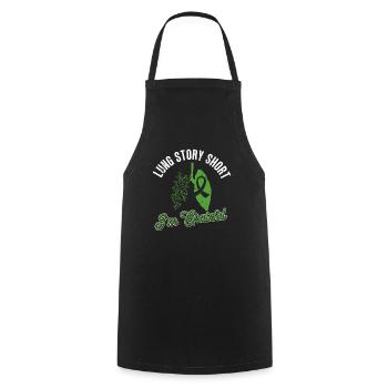 Organ Donor Lunge Organ Transplant - Cooking Apron - black - Front - AI Model Male 185 dark (185cm)