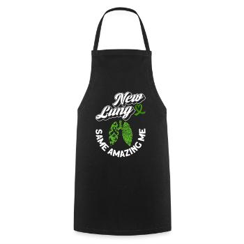 Organ Donor Lunge Organ Transplant - Cooking Apron - black - Front - AI Model Male 185 dark (185cm)