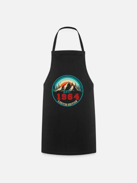 1964 Vintage Retro Jahrgang Geburtstag Geschenk - Kochschürze - Schwarz