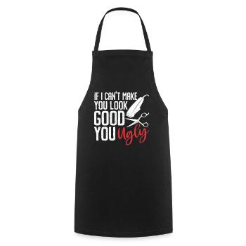 Hairdresser Gift For Hairdresser Salon Saying Hairdresser - Cooking Apron - black - Front - AI Model Male 185 dark (185cm)