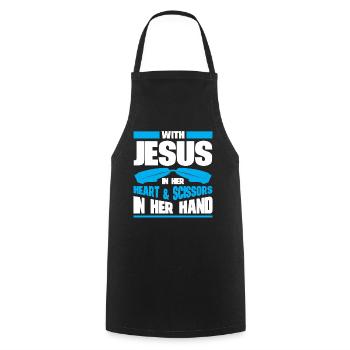 Hairdresser Gift For Hairdresser Salon Saying Hairdresser - Cooking Apron - black - Front - AI Model Male 185 dark (185cm)
