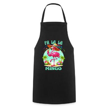 Flamingo Party Music Holiday Birthday Fun Funny - Cooking Apron - black - Front - AI Model Male 185 dark (185cm)