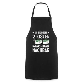Ich Bin Dieser 2 Kisten Sind Machbar Nachbar Bier - Kochschürze - Schwarz - Vorne - AI Model Male 185 dark (185cm)