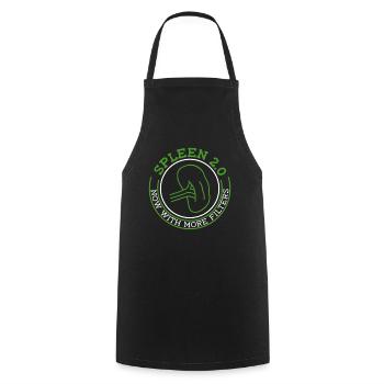 Organ Donor Spleen Organ Transplant - Cooking Apron - black - Front - AI Model Male 185 dark (185cm)