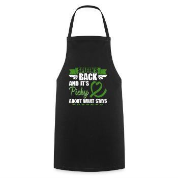 Organ Donor Spleen Organ Transplant - Cooking Apron - black - Front - AI Model Male 185 dark (185cm)