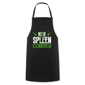 Organ Donor Spleen Organ Transplant - Cooking Apron - black - Front - AI Model Male 185 dark (185cm)