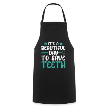 Diplôme d’étudiant dentiste en dentisterie dentaire - Tablier de cuisine - noir - Devant - AI Model Male 185 dark (185cm)