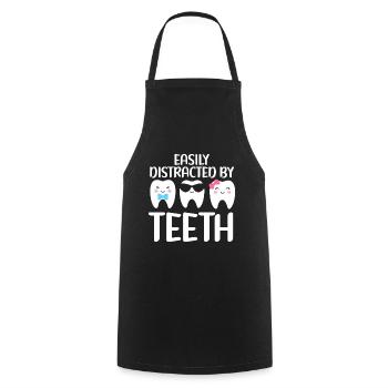 Diplôme d’étudiant dentiste en dentisterie dentaire - Tablier de cuisine - noir - Devant - AI Model Male 185 dark (185cm)