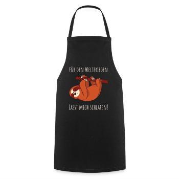 Lasst mich schlafen - Faultier Schlafshirt Damen - Kochschürze - Schwarz - Vorne - AI Model Male 185 dark (185cm)