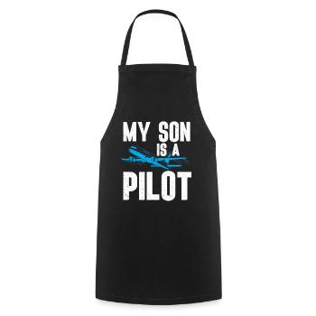 Pilot Quote Flight Lover Aircraft Aviation - Cooking Apron - black - Front - AI Model Male 185 dark (185cm)
