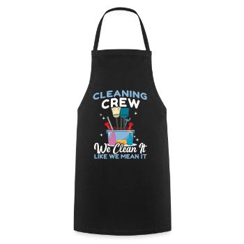Cleaning Crew - Cooking Apron - black - Front - AI Model Male 185 dark (185cm)
