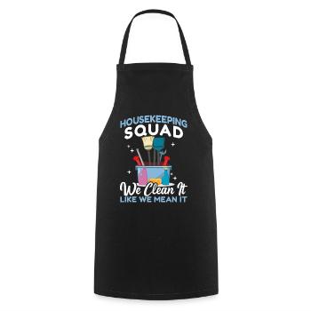 Housekeeping Squad - Cooking Apron - black - Front - AI Model Male 185 dark (185cm)