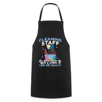 Cleaning Staff - Cooking Apron - black - Front - AI Model Male 185 dark (185cm)