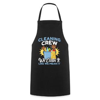 Cleaning Crew - Kochschürze - Schwarz - Vorne - AI Model Male 185 dark (185cm)