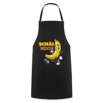 Freche Banane - Schäl mich - Kochschürze - Schwarz - Vorne - AI Model Male 185 dark (185cm)