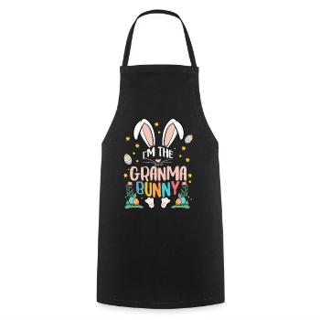 Je suis la grand-mère lapin - Tablier de cuisine - noir - Devant - AI Model Male 185 dark (185cm)