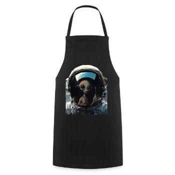Urkomische Alien-Entführung Lustige Sonden-Astronautin - Kochschürze - Schwarz - Vorne - AI Model Male 185 dark (185cm)