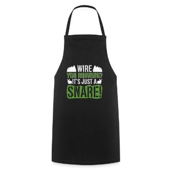 Animal Wire Snare - Cooking Apron - black - Front - AI Model Male 185 dark (185cm)