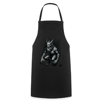 Bies Slavic Mythology Pantheon Folklore Festival - Cooking Apron - black - Front - AI Model Male 185 dark (185cm)